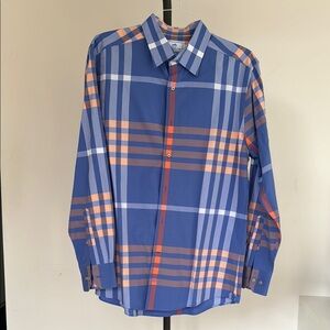 Southern Tide Blue Plaid Casual Button Down Shirt